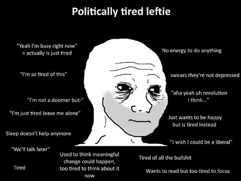Politically Tired Leftie Wojak