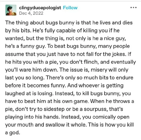 How to Defeat Bugs Bunny