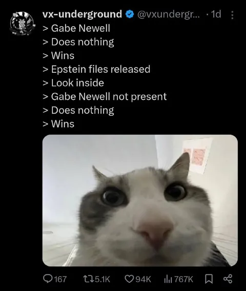 Gabe Newell Does Nothing and Wins