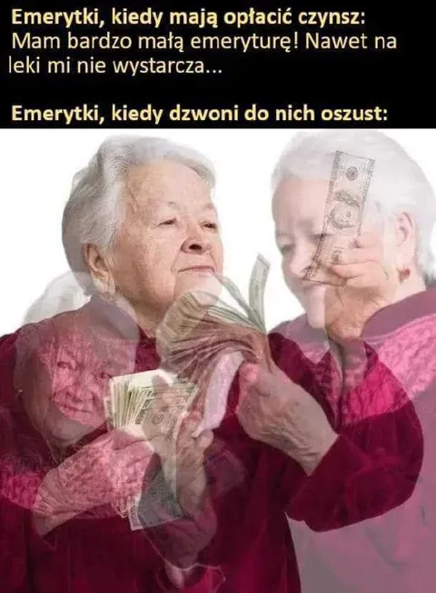 Emerytki odbierają telefon od oszusta