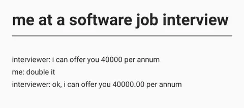 Software Job Interview Salary Negotiation