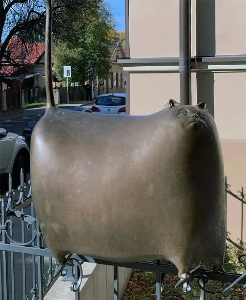 Гиппопотам на заборе