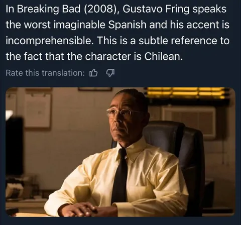 Gustavo Fring's Terrible Spanish