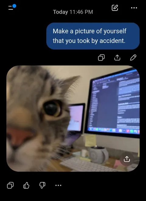 Accidental Cat Selfie