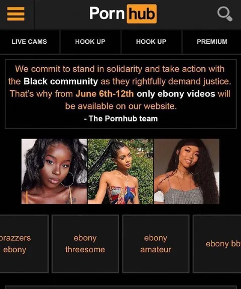 Pornhub Ebony Video Announcement