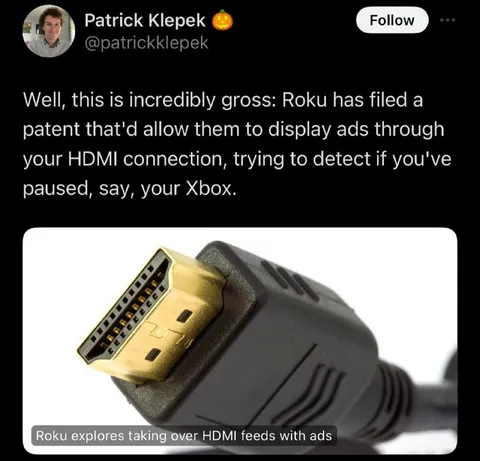 Roku Ads Through HDMI