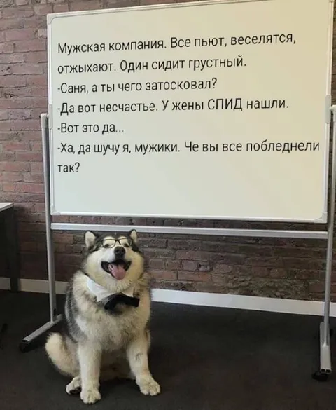 Шутка про СПИД и побледневших мужиков