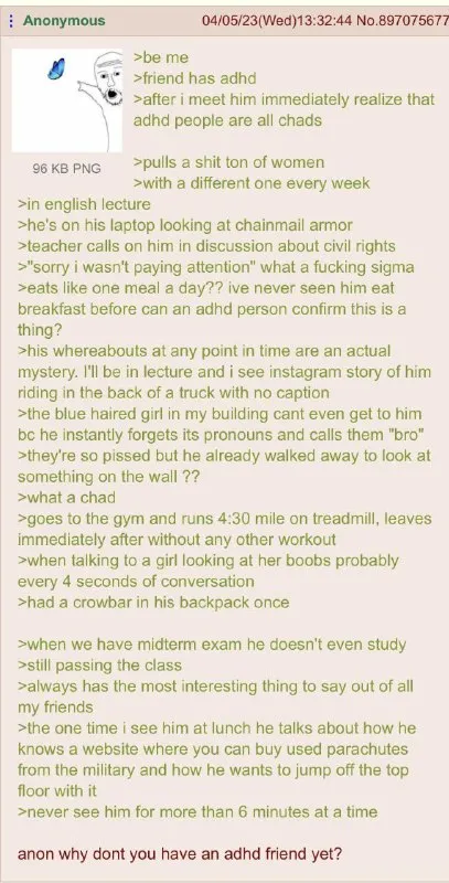 My ADHD Friend Is a Chad
