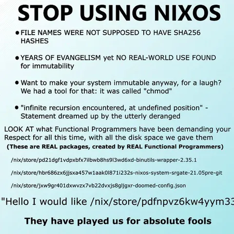 Stop Using NixOS Rant
