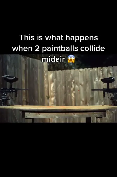 When Paintballs Collide Midair