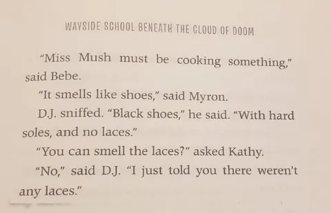 Wayside School Shoe Smell Joke