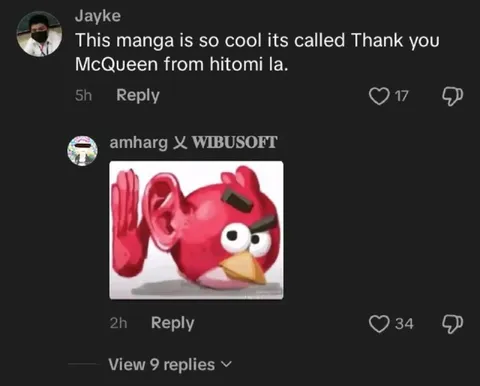 Thank You McQueen Manga Joke