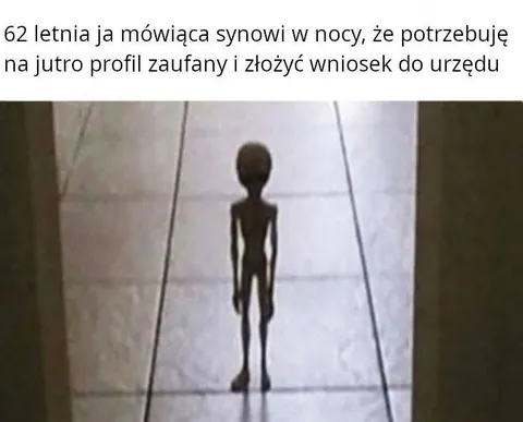 62-letnia mama budzi syna