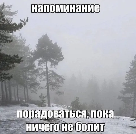 Порадоваться, пока ничего не болит