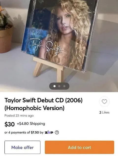 Taylor Swift Homophobic Version CD