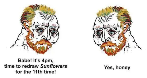 Van Gogh Redraws Sunflowers Again