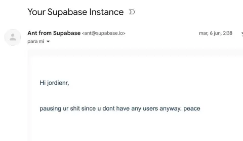 Supabase Paused for No Users