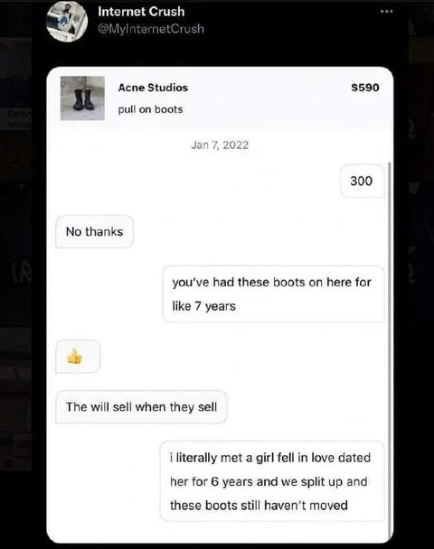 Seven-Year Boots Listing