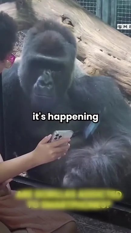Gorilla Discovers Phone Dopamine
