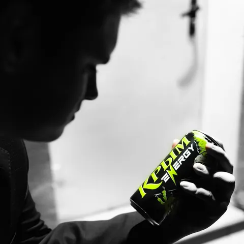 Man Holding Energy Drink
