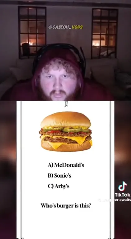 Streamer Fails Burger Quiz