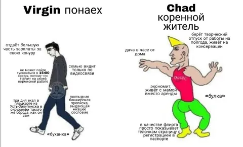 Virgin и Chad: понаехавший и коренной