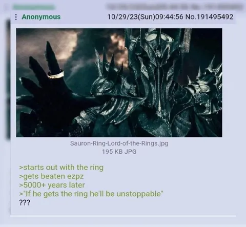 Sauron Gets Beaten Again