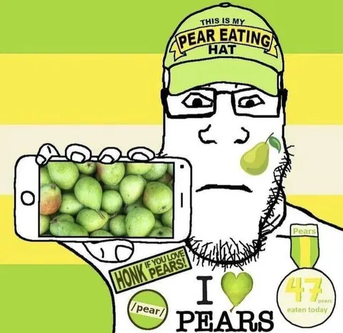 Pear-Eating Hat Guy