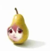 Грустит груша с лицом