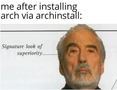 Arch Linux Superiority Look