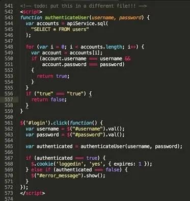 Broken Login Authentication Code