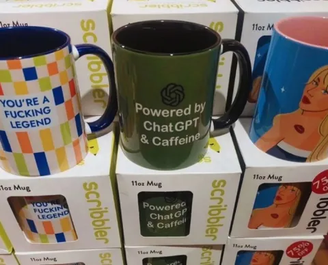 Powered by ChatGPT and Caffeine Mug