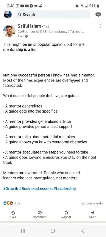 Mentorship Is a Lie