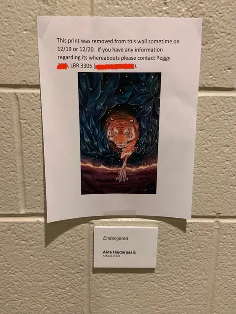 Endangered Art Print Missing