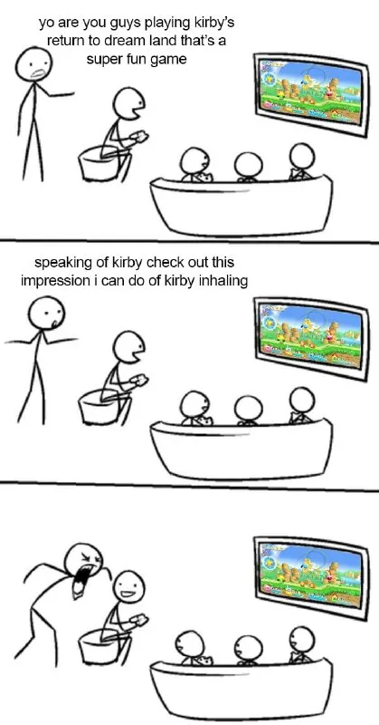 Kirby Inhaling Impression Gone Wrong