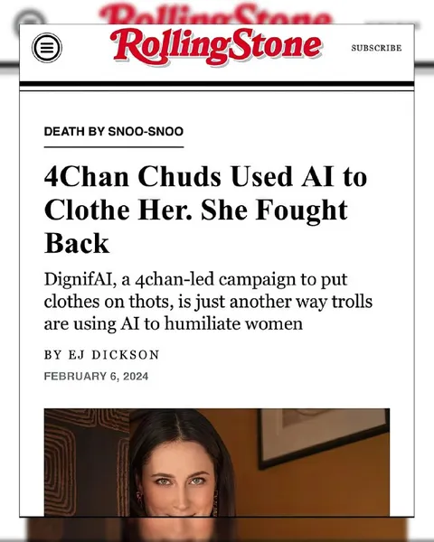 4Chan Chuds Used AI to Clothe Her