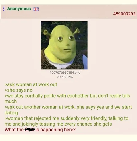 Woman at Work Suddenly Friendly