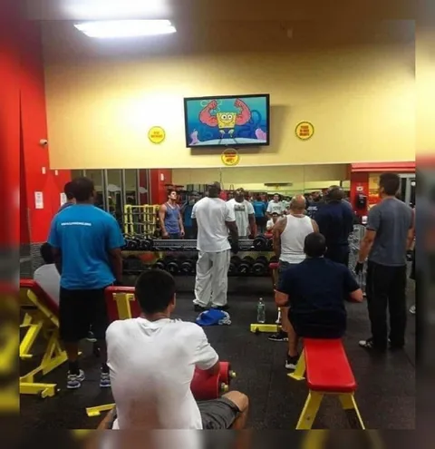 Губка Боб мотивирует в спортзале