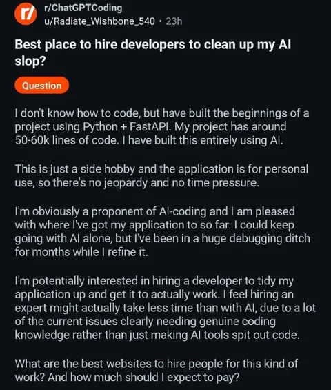 AI-Coded Project Debugging Ditch