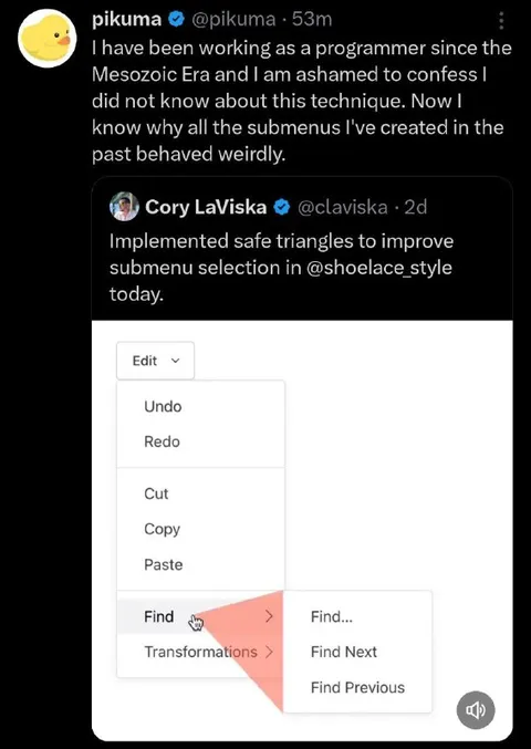 Safe Triangles Fix Weird Submenus