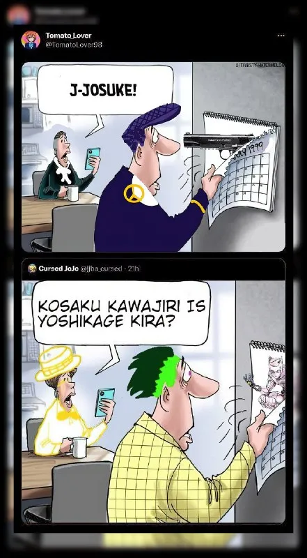 Josuke Recognizes Kira in 1999