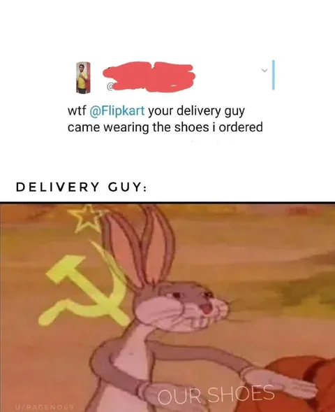 Delivery Guy Wearing My Shoes