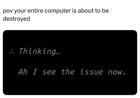 Computer About to Be Destroyed