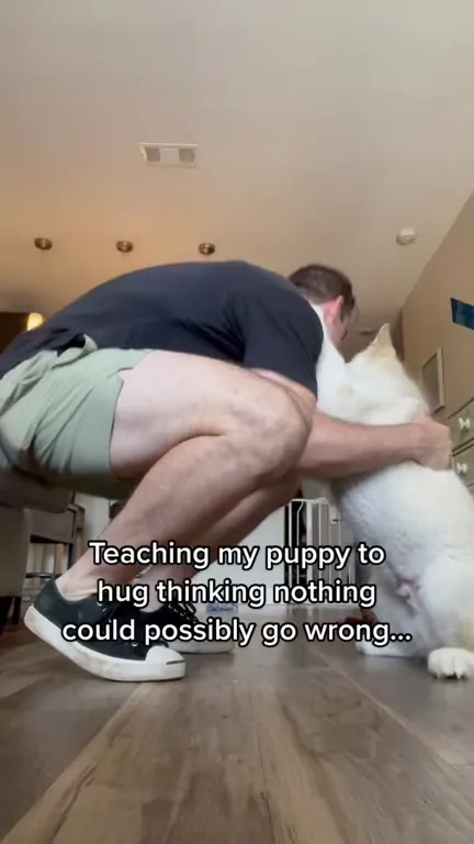 Teaching the Puppy to Hug