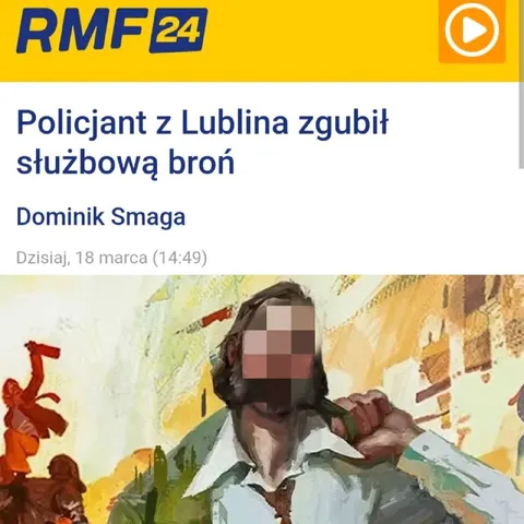 Policjant zgubił służbową broń