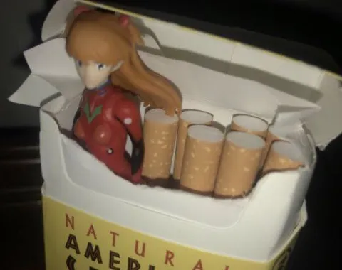 Asuka in a Cigarette Pack