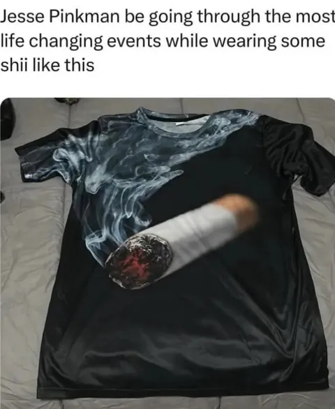 Jesse Pinkman Wearing a Cigarette Shirt