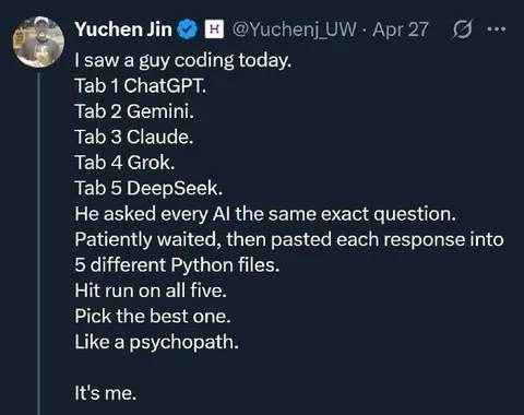Five AI Tabs Coding Workflow
