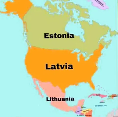 Estonia Latvia Lithuania Map