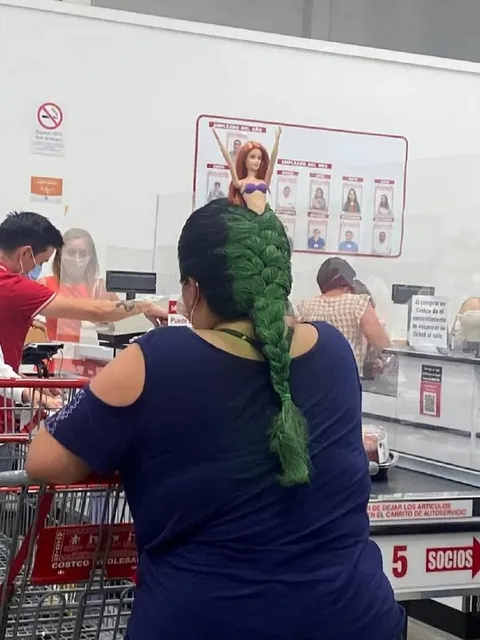 La trenza verde en Costco
